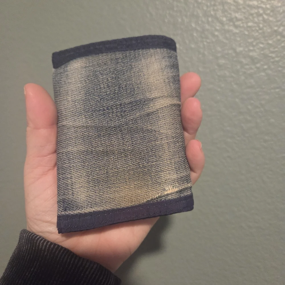 Vintage Levi's Blue Denim Wallet with Logo Patch